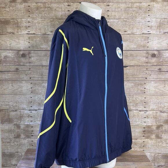 Manchester City Size XXL Pre-Match Jacket Navy Blue Puma  New - Picture 2 of 12